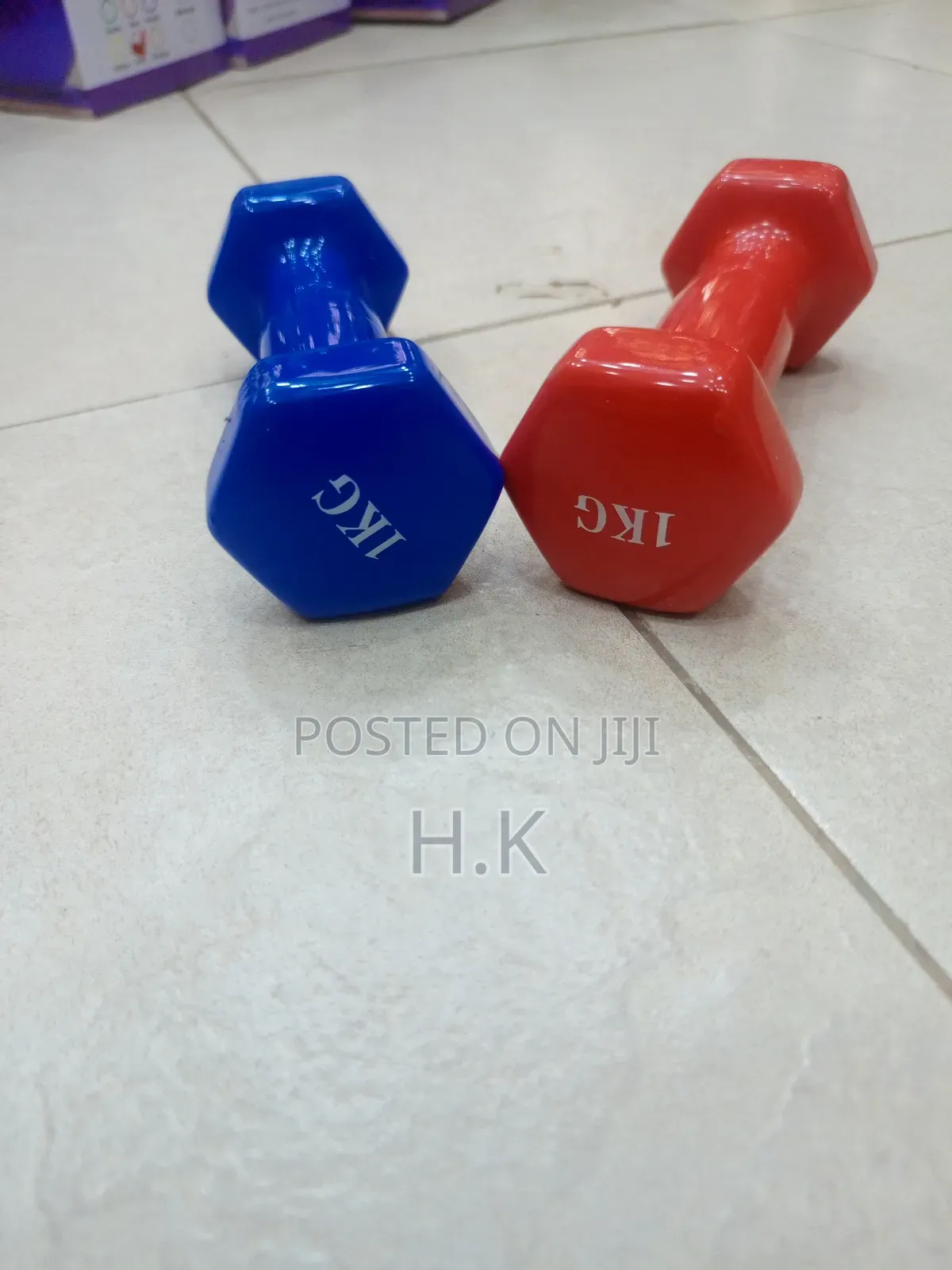 1kg Vinyl Dumbbell.