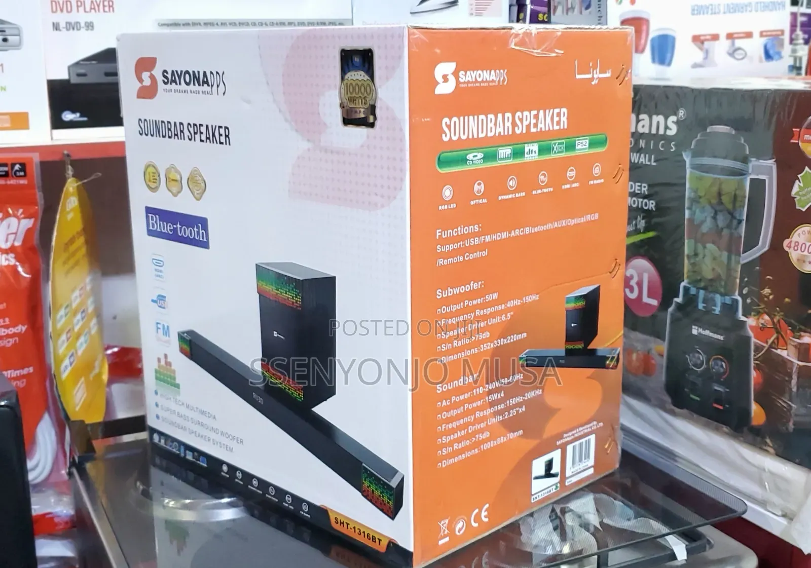 Sayona Soundbar Speaker System - 2.1 Channel Home Theater