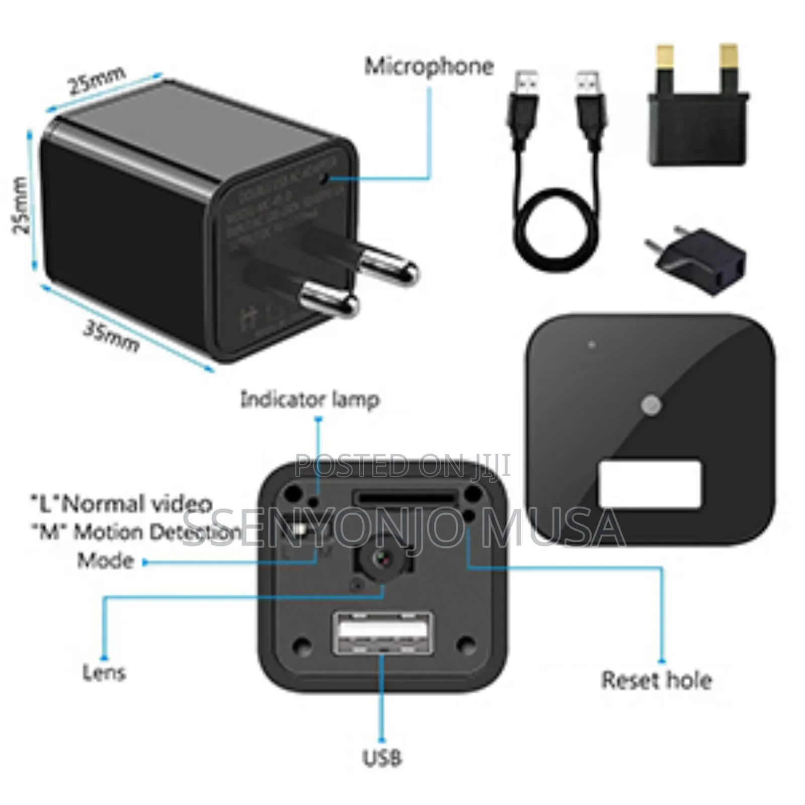 Mini Hidden Spy Camera 1080p Hd - Usb Security Surveillance-