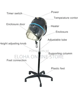 Adjustable Stand Up Hair Dryer 1300w With Rolling Wheels