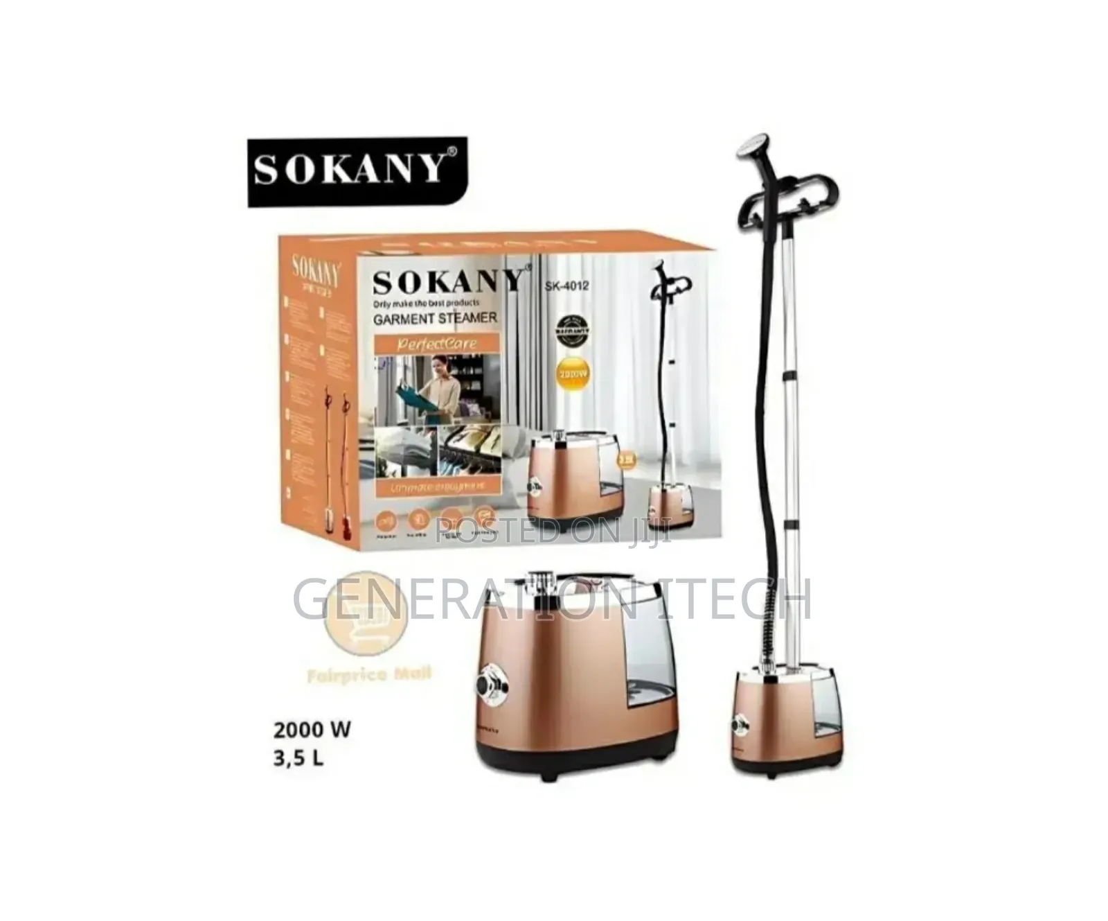 Garment Steamer- Sokany- Fast Heating -3.5 Litres- Sk4012