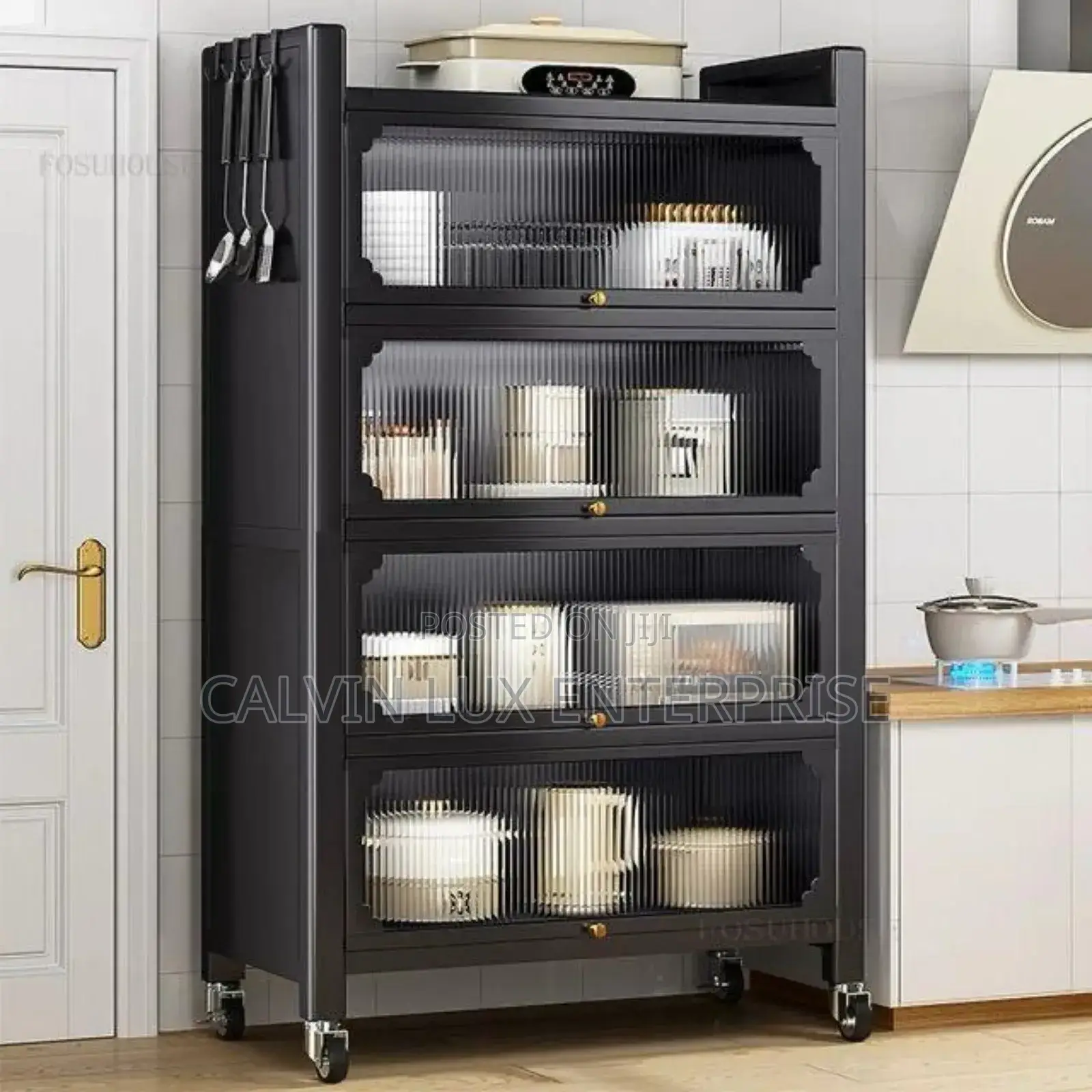 Kitchen Storage Rack Metallic