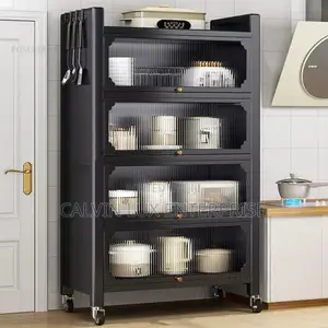 Kitchen Storage Rack Metallic
