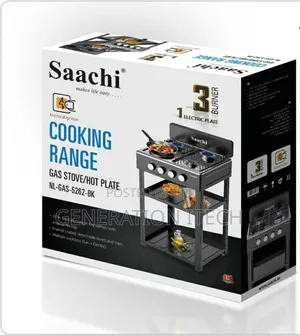 Gas Stove -Hot Plate- 3 Burner and 1 Hot Plate With Stand