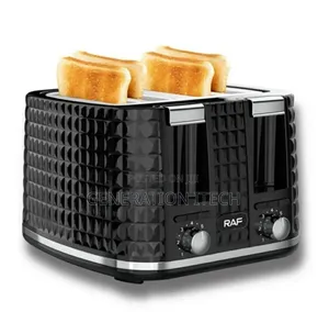 Photo - 4 Slices Electric Bread Toaster -Black