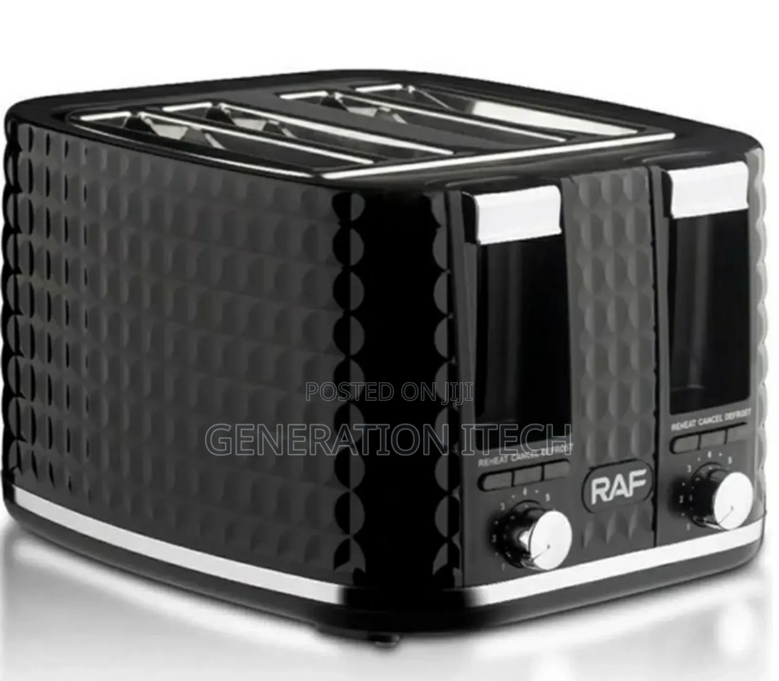4 Slices Electric Bread Toaster -Black