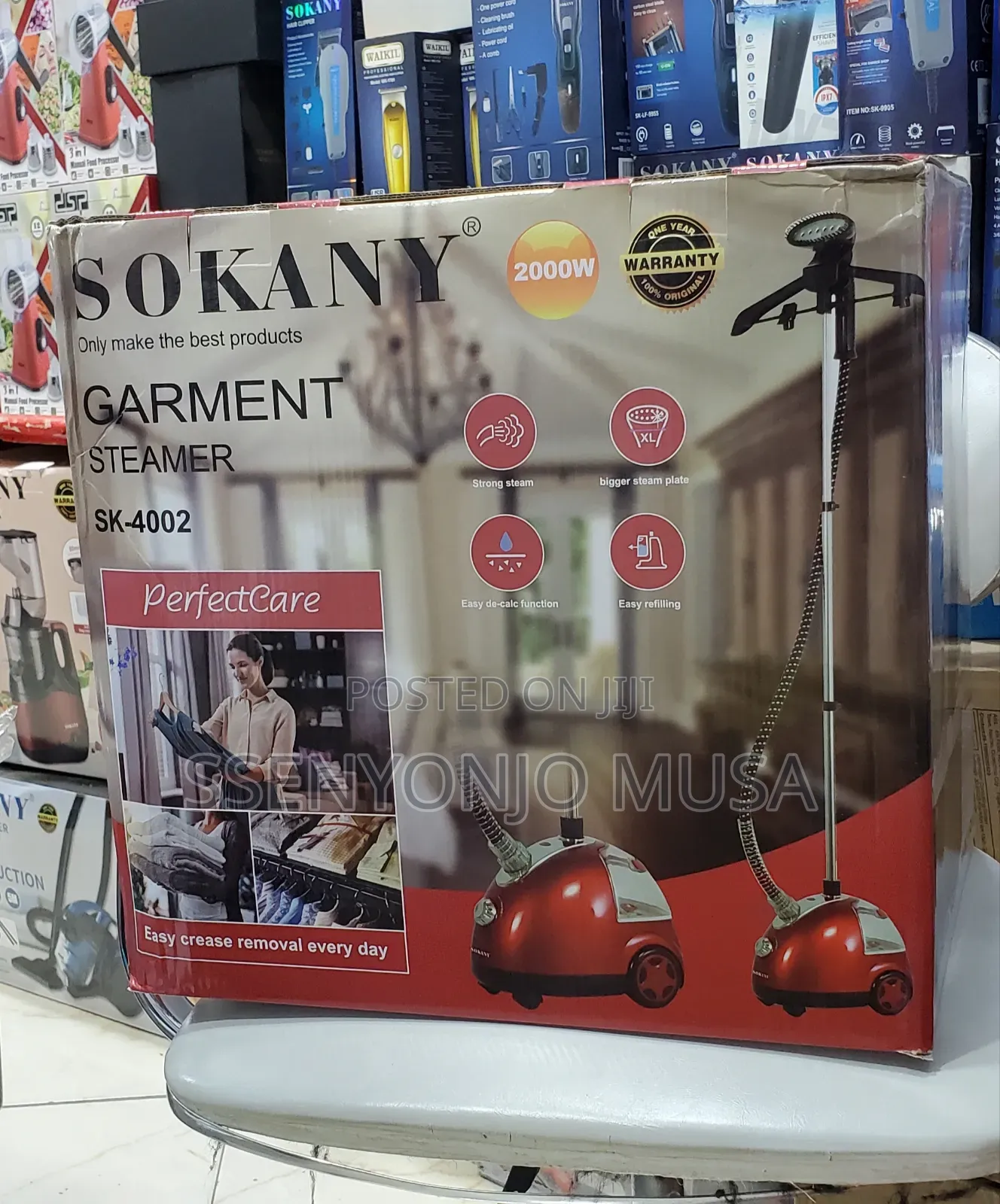 Sokany 2000w Garment Steamer - Fast Heat Up, 1.6l Removable-