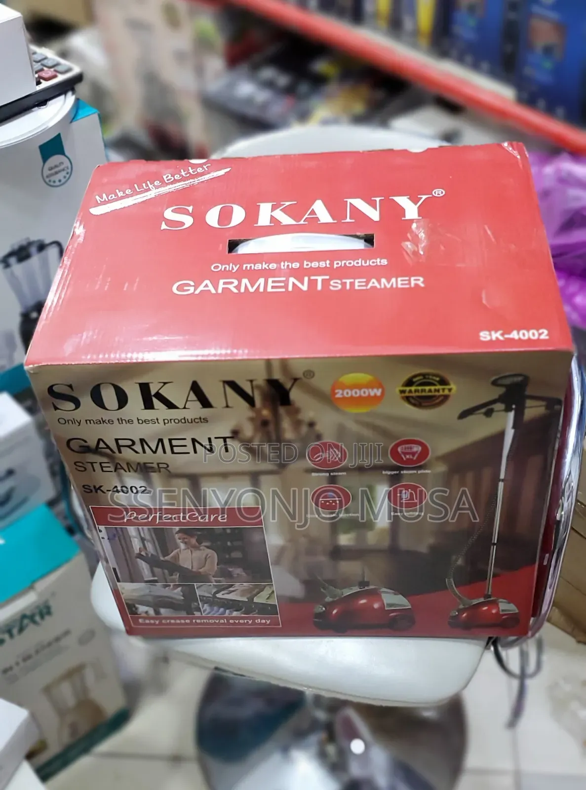 Sokany 2000w Garment Steamer - Fast Heat Up, 1.6l Removable-
