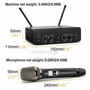 2 Channel Wireless Microphone Dual Way Dynamic