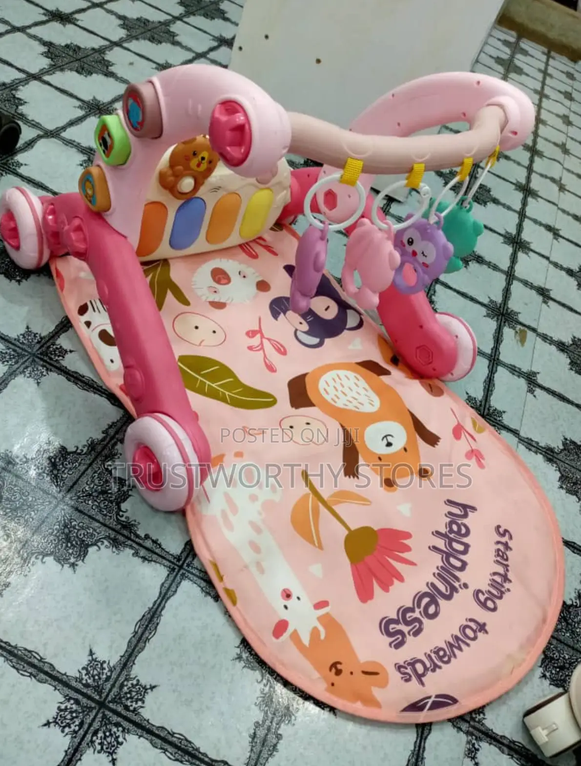 6 in 1 Baby Gym Play Mat and Baby Walker Piano Musical