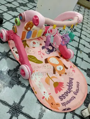 6 in 1 Baby Gym Play Mat and Baby Walker Piano Musical