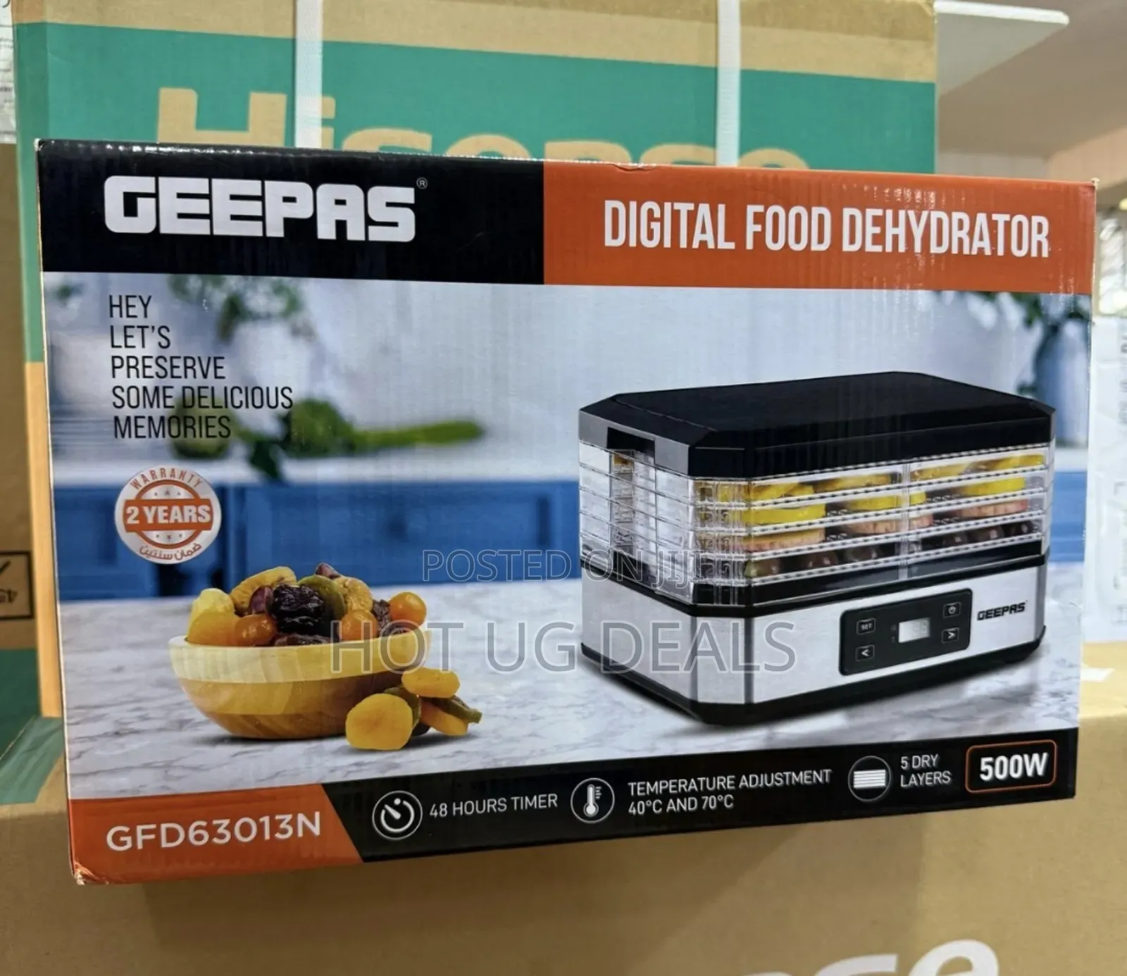 Geepas Digital Food Dehydrator for Fruits, Vegetables