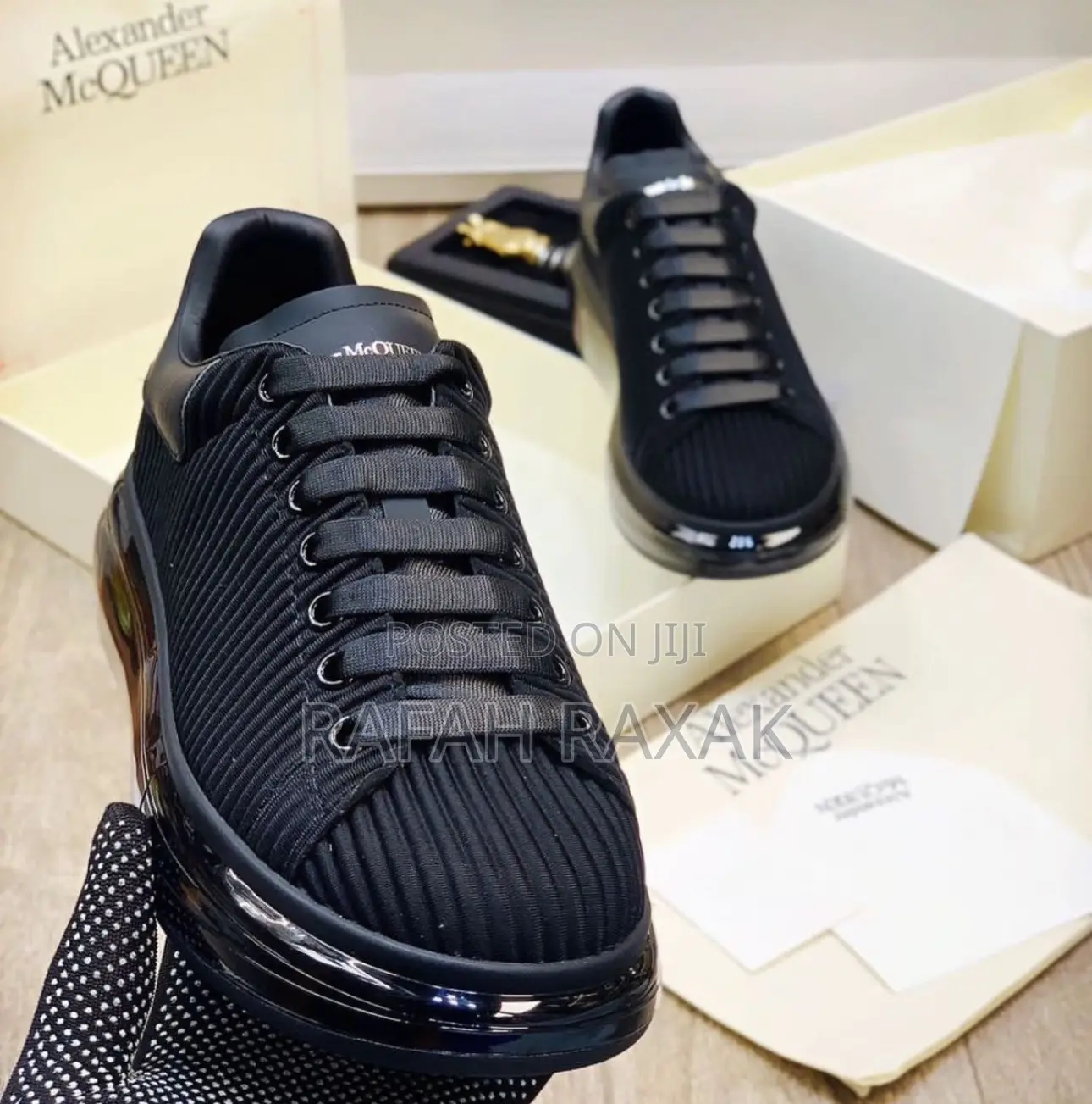 Original Triple Black Luxury Alexander McQueen Sneakers