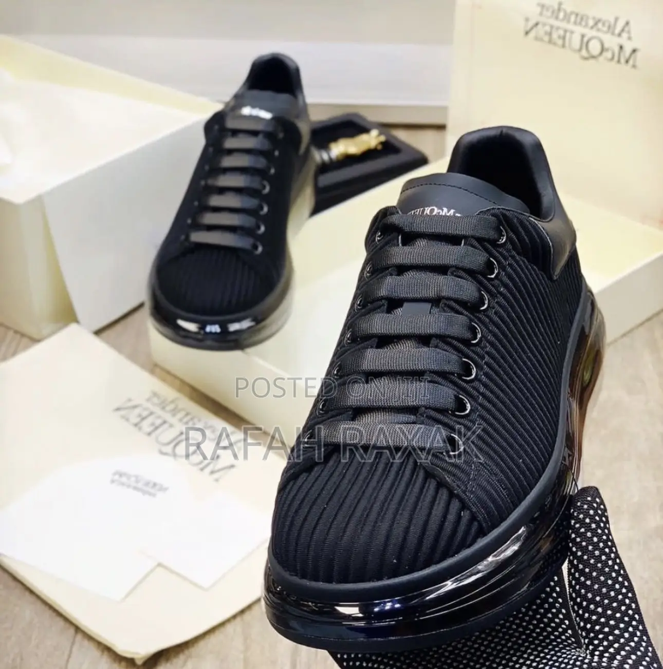 Original Triple Black Luxury Alexander McQueen Sneakers