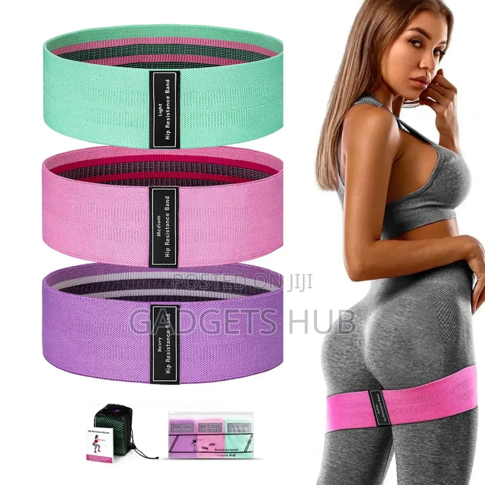 Yoga Hip Booty Exercise Bands Elastic Gym Equipment