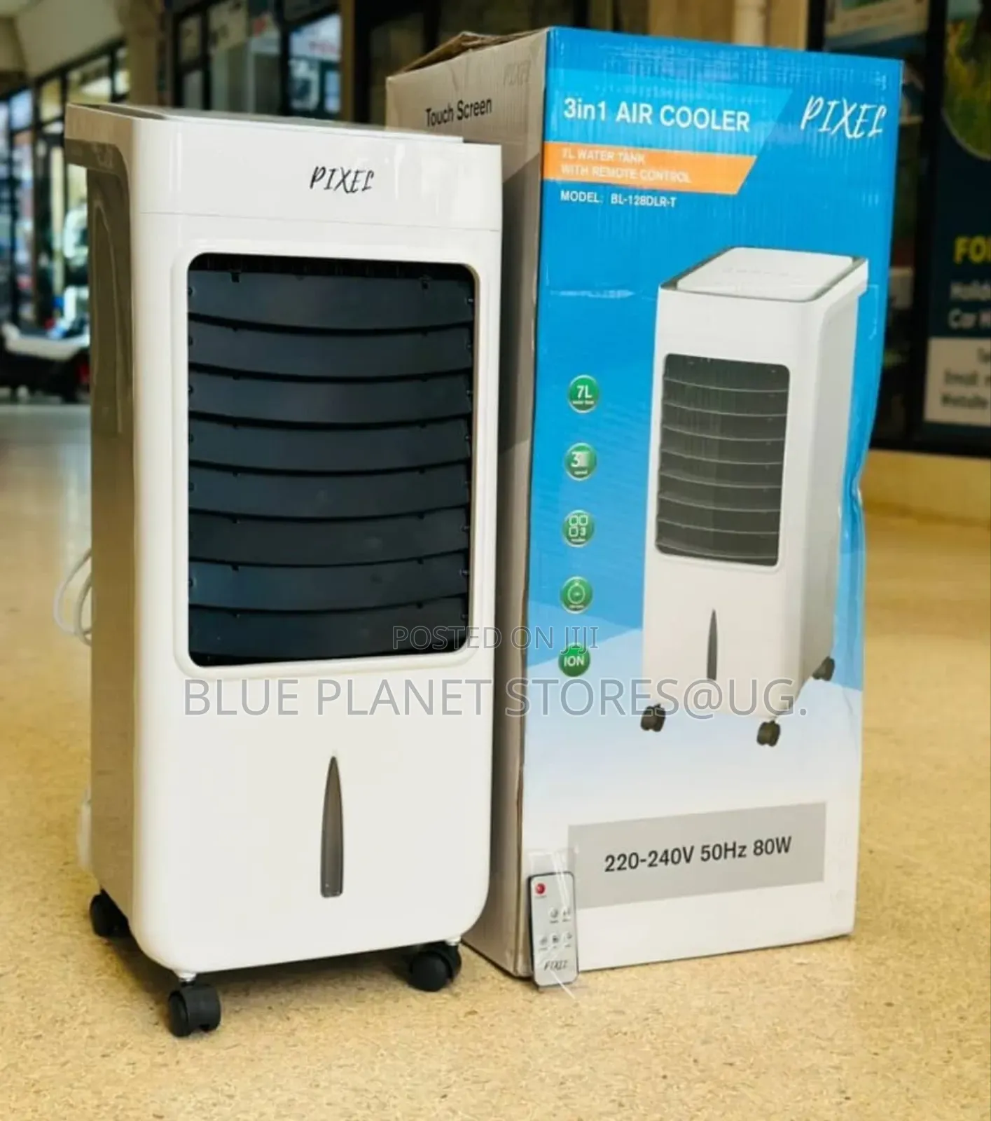 PIXEL 7.0litre Air Coolers With Remote \\ 80w \\ BL-128DLR-T
