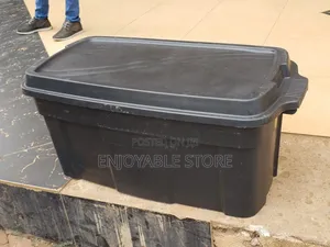 Heavy-Duty Storage Boxes Plastic Black
