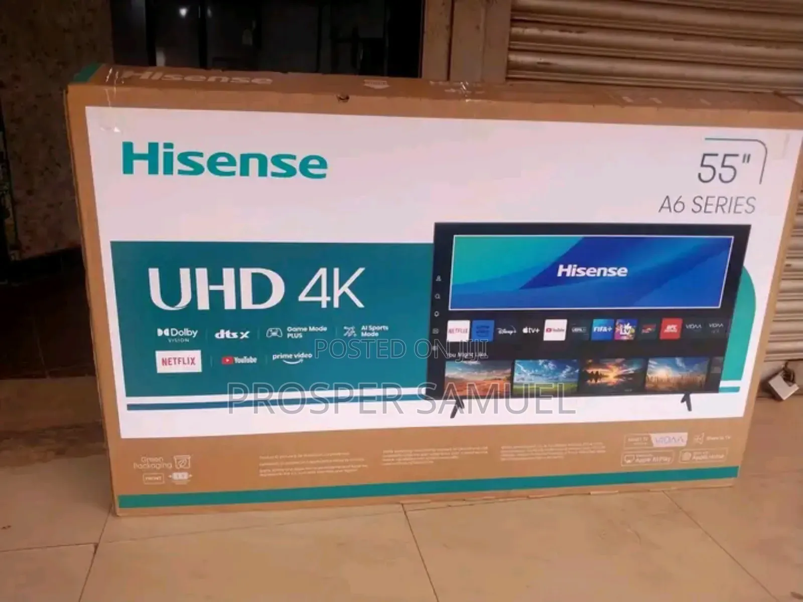 55 Inches Hisense Uhd4k Flat Screen With Inbuilt Decoder