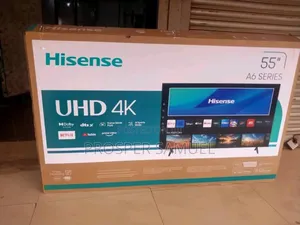55 Inches Hisense Uhd4k Flat Screen With Inbuilt Decoder