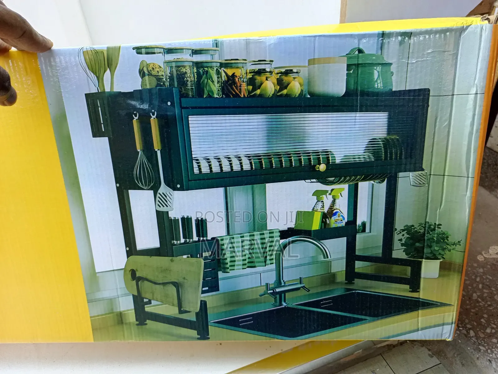 Over the Sink Dish Drying Rack With Cover