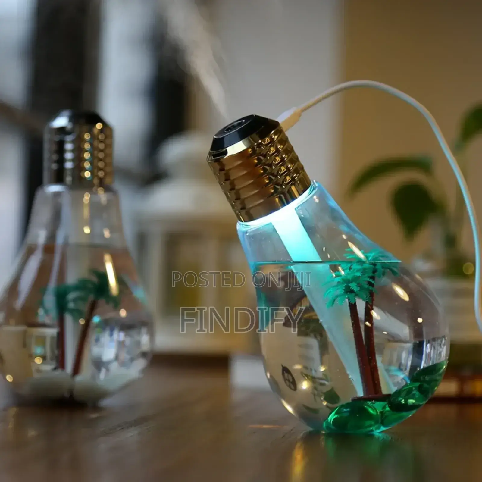 Bulb Ultrasonic Humidifier Cool Mist Spray Humidifier USB