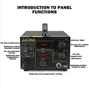 952 Gordak Adjustable Soldering Station Rework Hot Air Gun