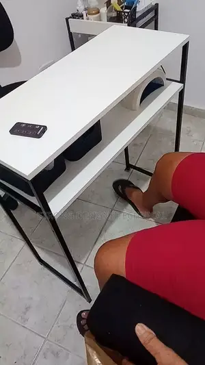 Full Manicure Business Set. Table, Shelves And Trolley