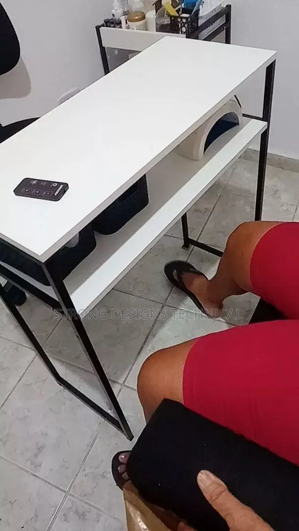 Full Manicure Business Set. Table, Shelves And Trolley