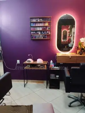 Full Manicure Business Set. Table, Shelves And Trolley