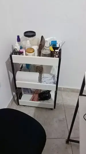 Full Manicure Business Set. Table, Shelves And Trolley