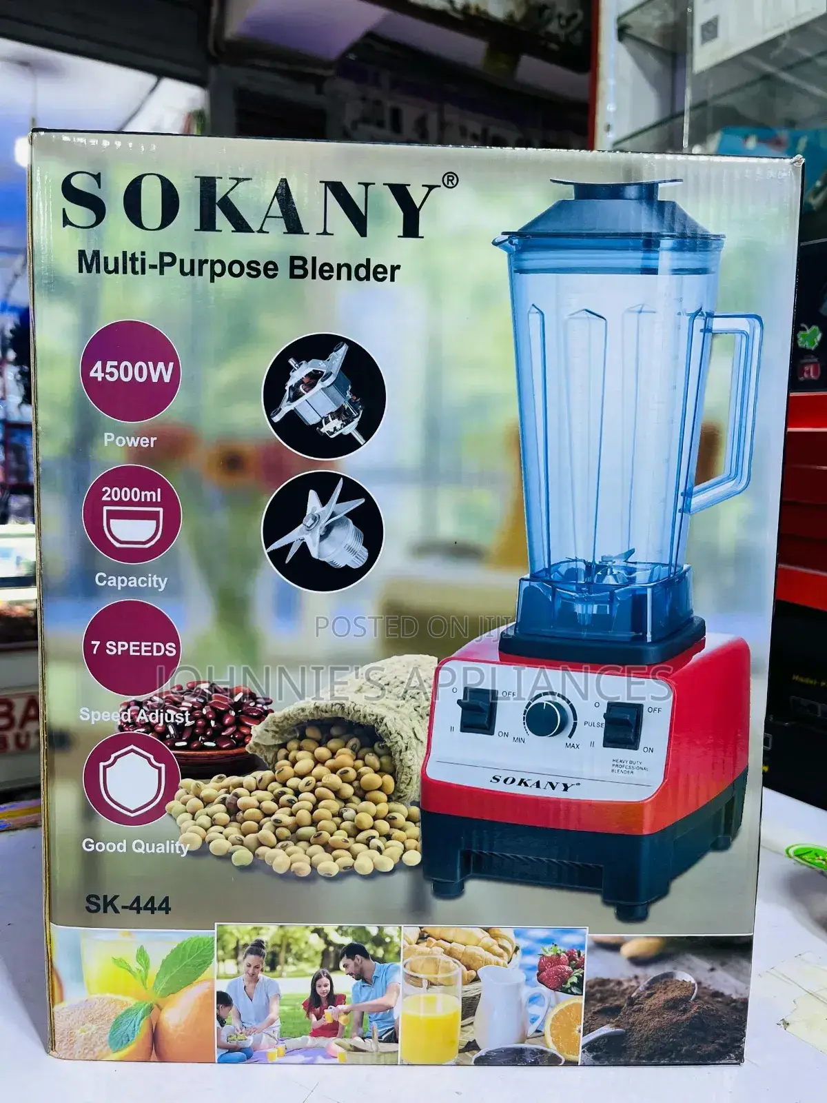 Sokany Multifunctional Electric Commercial Blender 2L