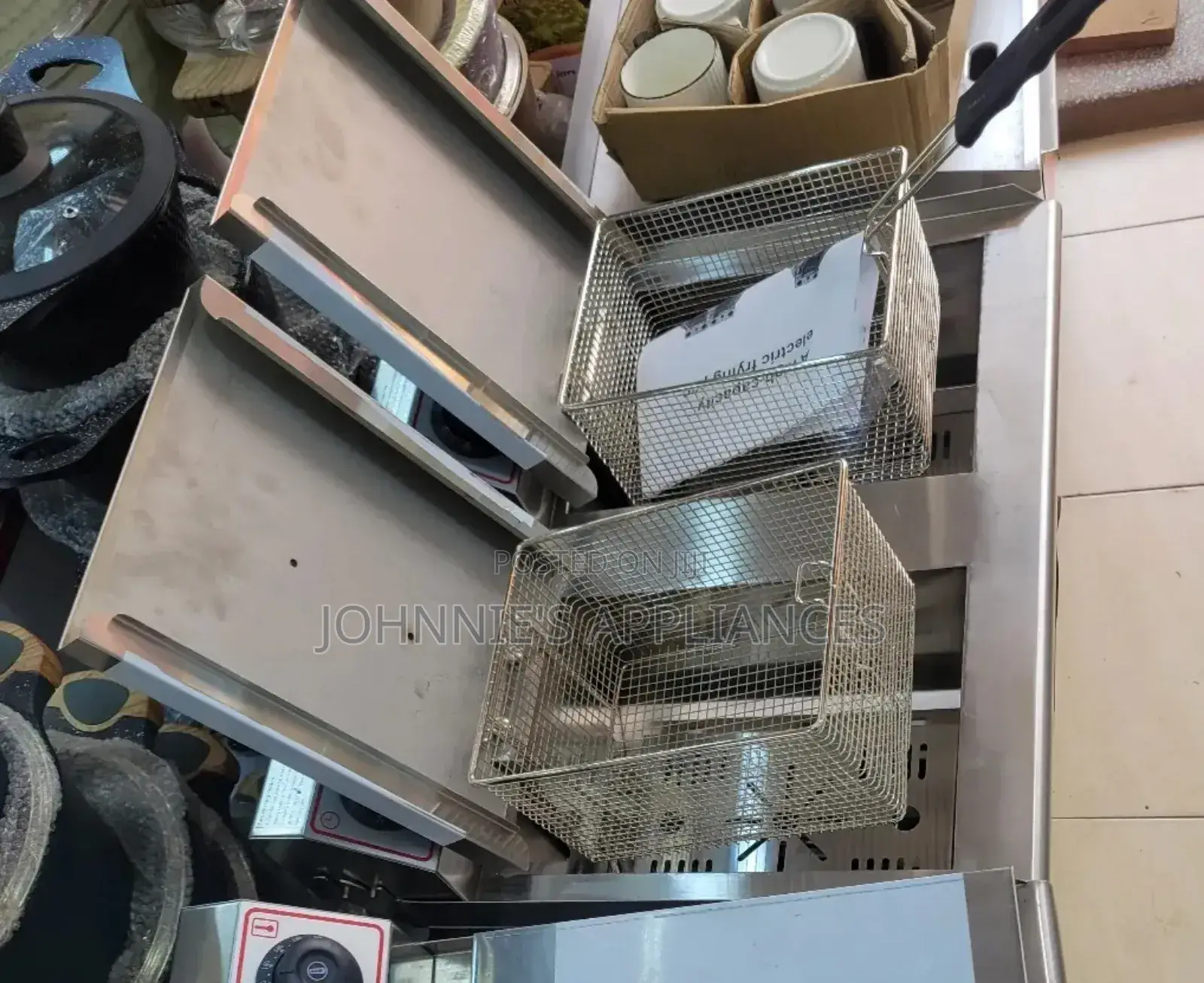 Double Electric Deepfryer Commercial 8+8L Capacity 16L