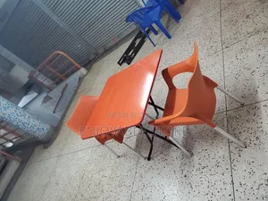 Outdoor Foldable Table and 2 Plastic Chairs