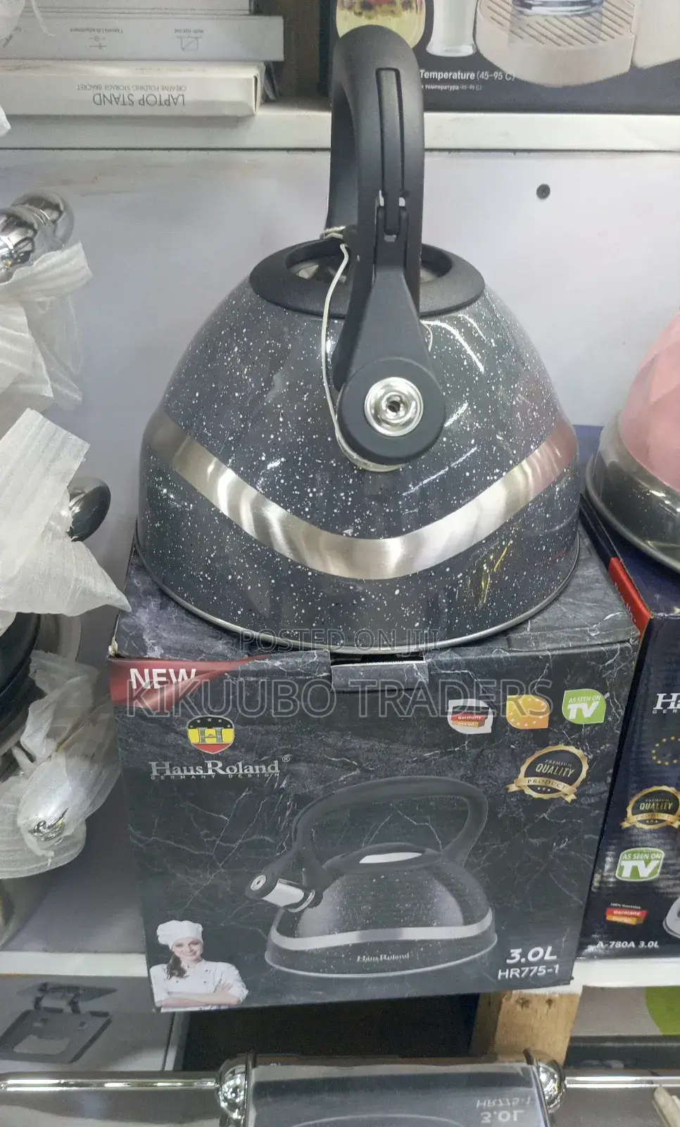 3.0L Whistling Tea Boiling Kettle- Black