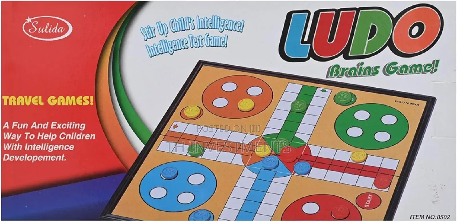Small Ludo 8502 Magnetic Game Board for Kids , Multi Color.