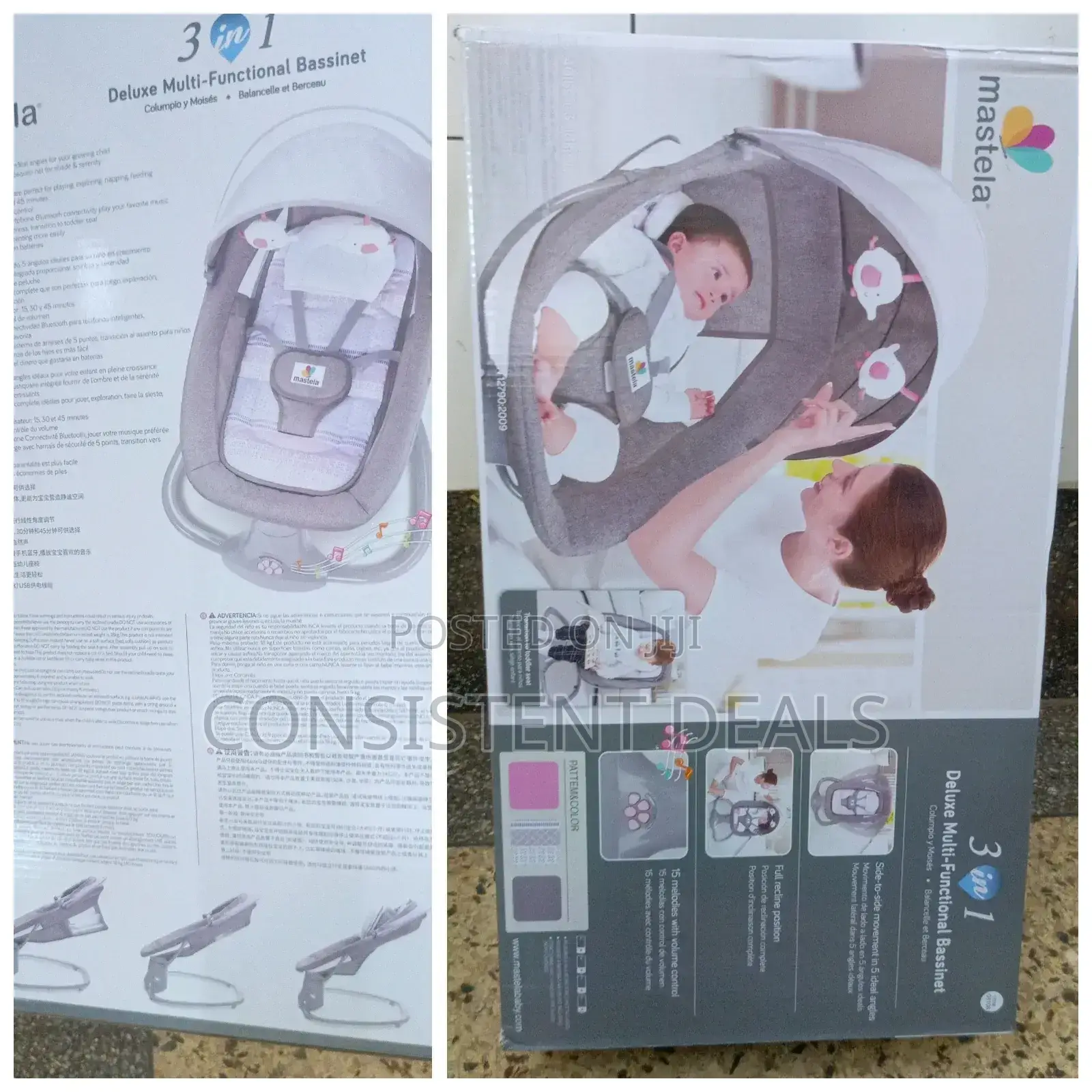 3in1 Electric Baby Music Swing Bassinet