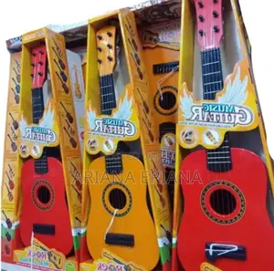 Photo - Polished Solid Wood 6 String Mini Acoustic Guitar