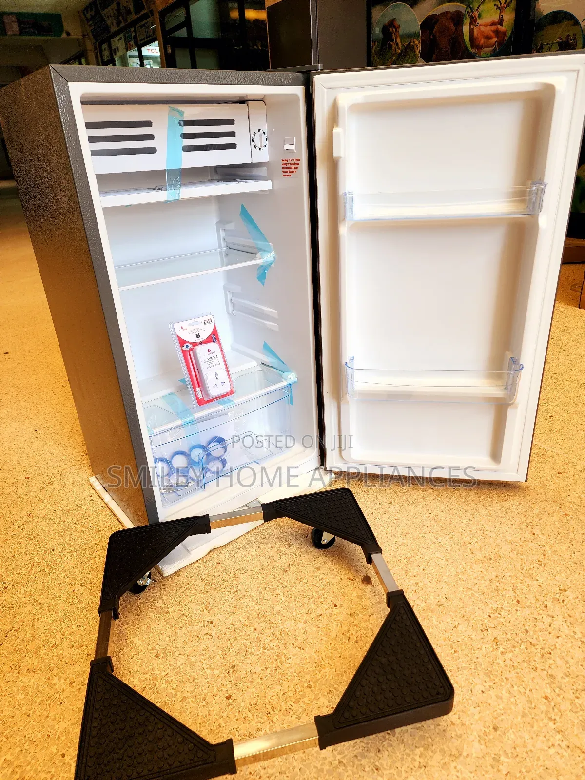 Pixels Single Door Fridge With a Free Fridge Guard and Stand