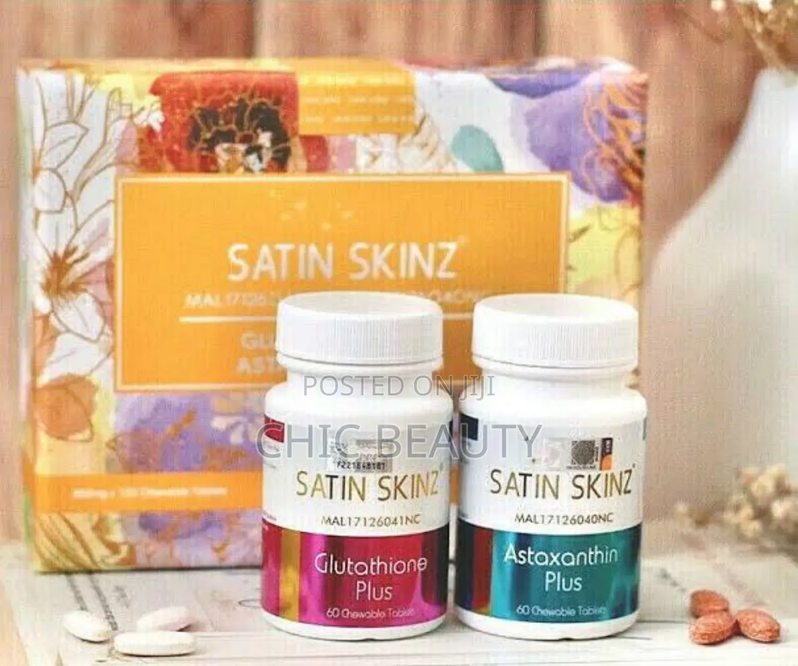 Satin Skinz Glutathione Plus and Astaxanthin Plus, Glutathione