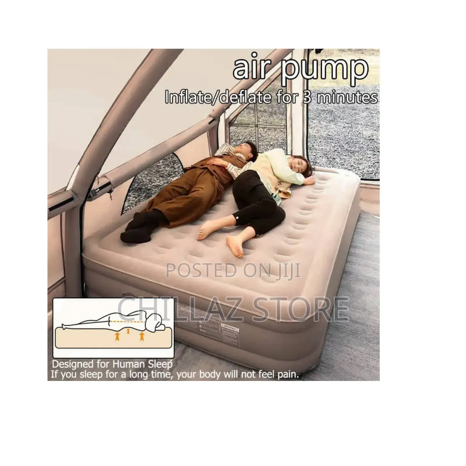 Inflatable Mattress Bed With in Built Air Pump.