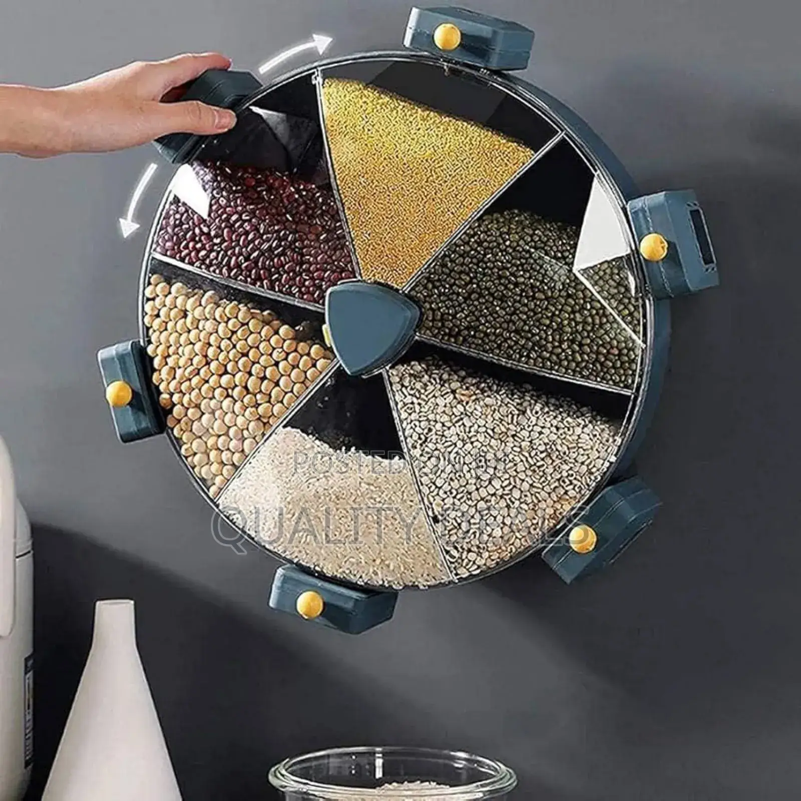 Wall Mounted 8.5L 6 Grid Cereal Dispenser