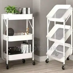 Multifunctional 3 Tier Foldable Trolley