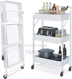 3 Tier Strong Storage Shelf Rolling Wheel Cart Trolley