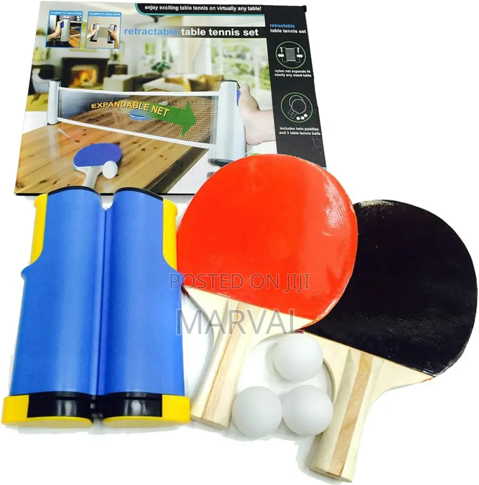 Table Tennis Set With Retractable Net