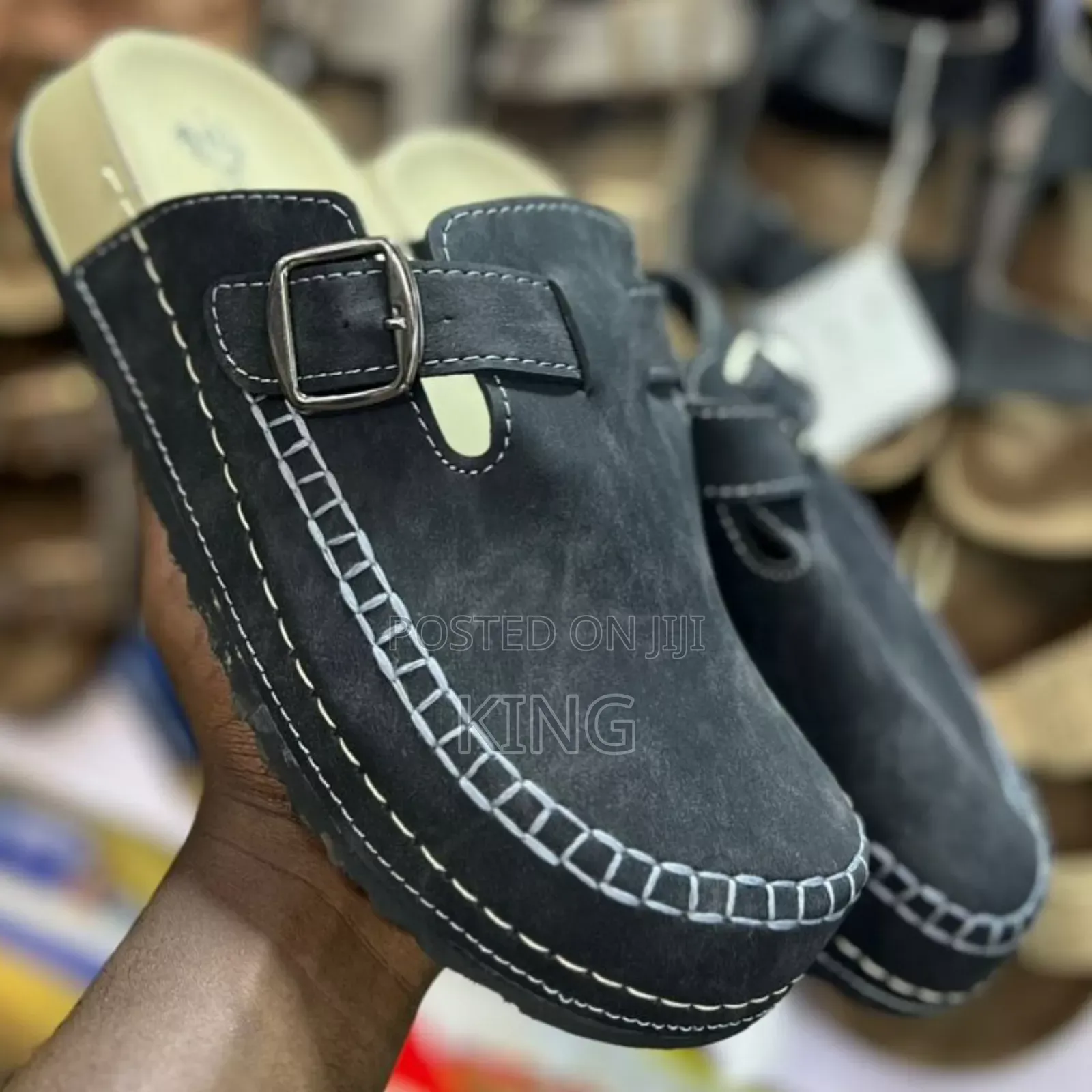 Aesthetic Rode Leather Clogs