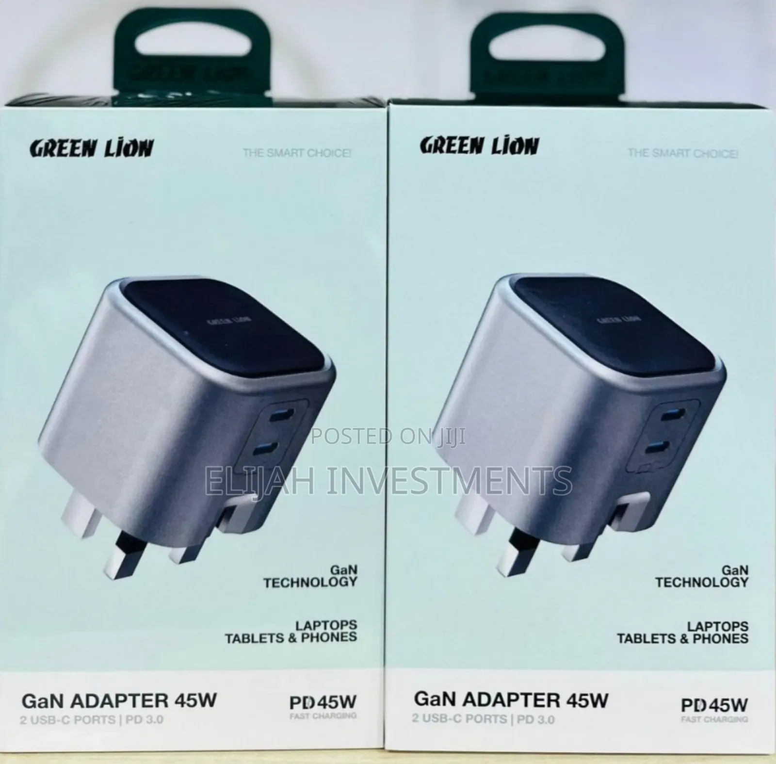 Durable Green Lion Gan Adapter 45W PD