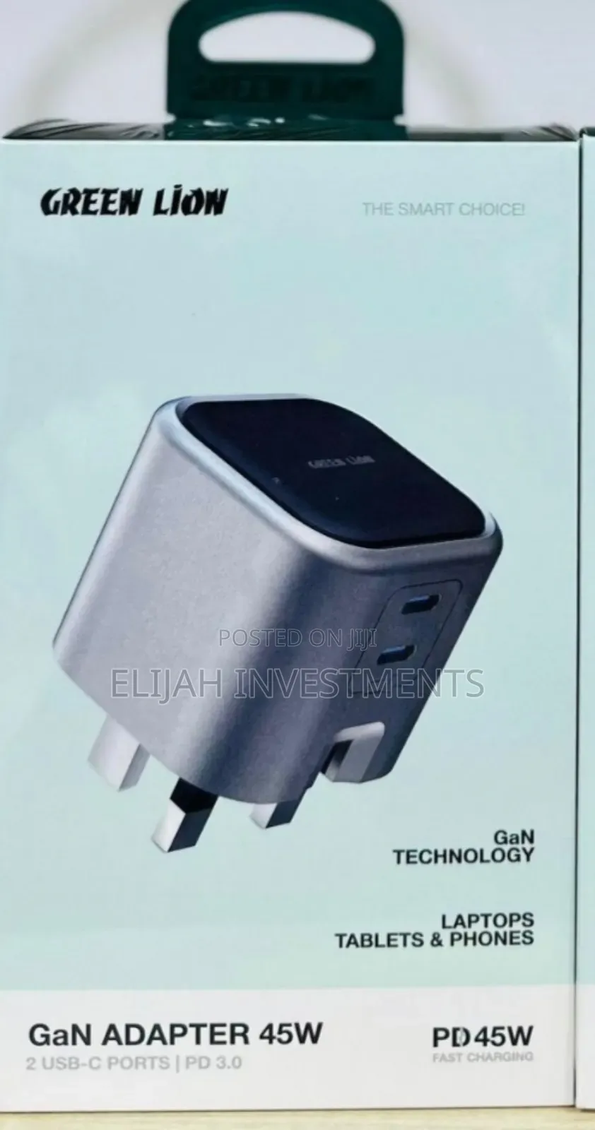 Durable Green Lion Gan Adapter 45W PD