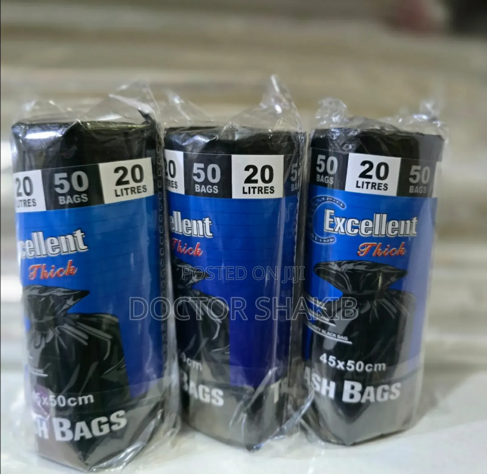 20ltrs Gabbage Bags ( 45 X 50cm ) With 50 Bags