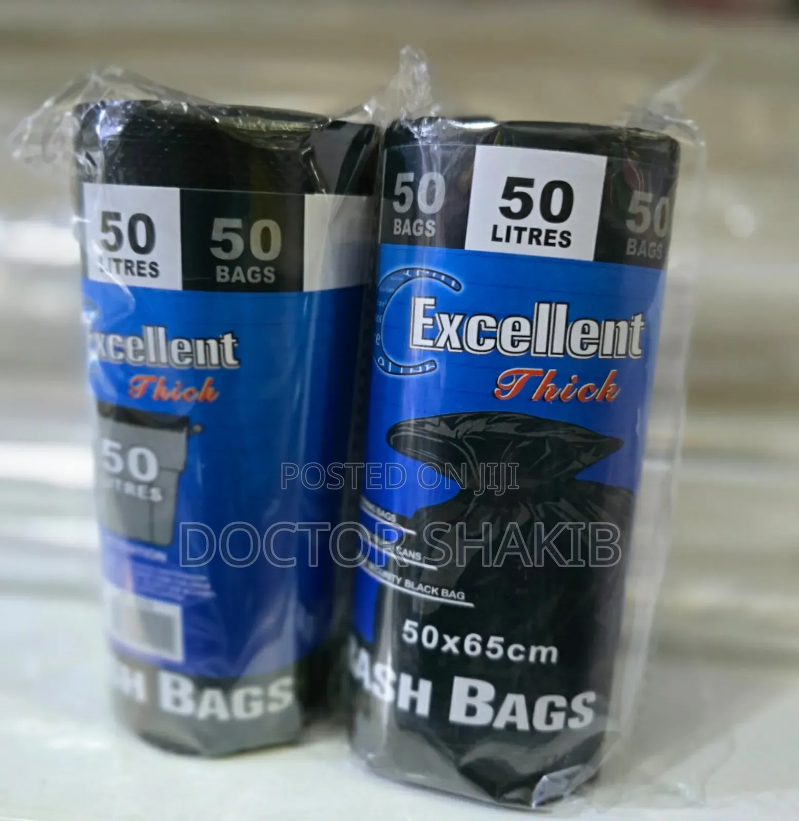 Excellent 50ltrs Gabbage Bags ( 50 X 65cm ) With 50 Bags