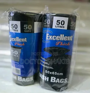 Excellent 50ltrs Gabbage Bags ( 50 X 65cm ) With 50 Bags